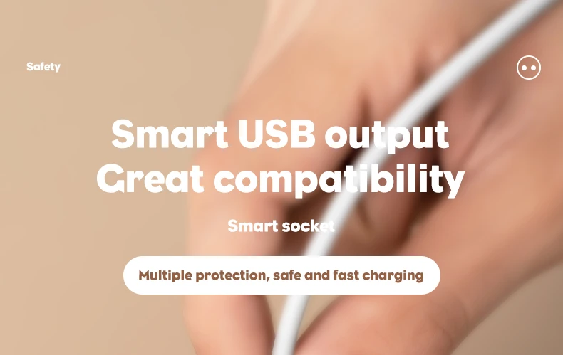 EU-Stecker Mehrfachsteckdose mit 2m Verlängerungskabel, Elektrische Steckdose mit Smart-USB, Überspannungsschutz und Netzwerkfilter für Zuhause und Büro – Detail 13