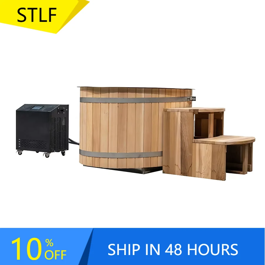

High Quality Outdoor Cedar Ice Bath Electric Barrel Cold Plunge Spa Ice Bath with Chiller