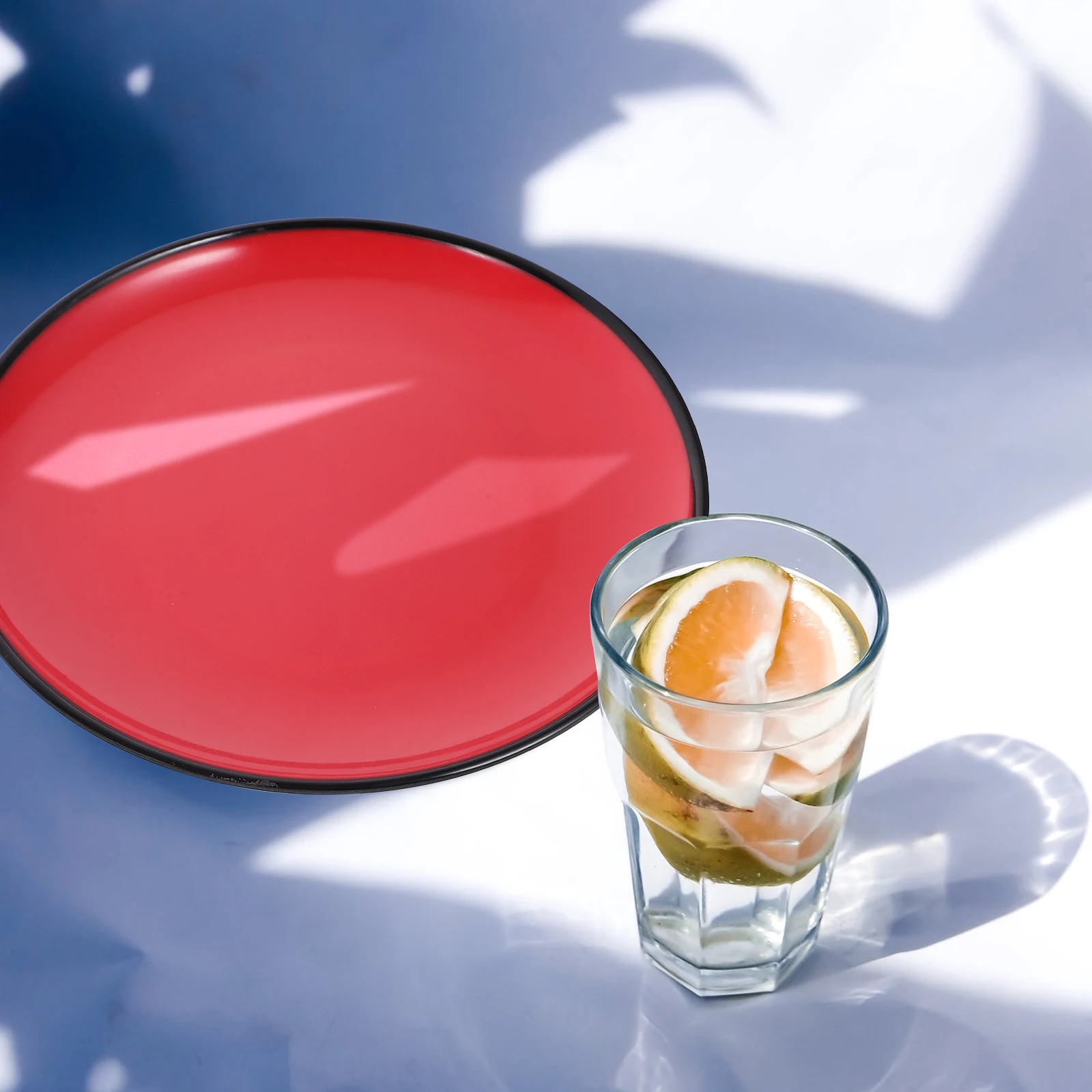

4pcs Round Serving Dish Fruit Plate Snack Dessert Salad Dinner Food Dish Lightweight Portable Kitchen Supply For Picnic Outdoor