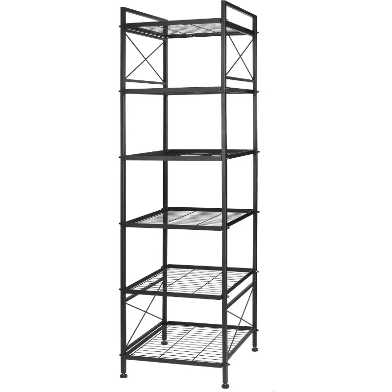 

6 Tier Metal Closet Storage Rack Shelves,Standing Storage Shelf Units for Laundry Bathroom Kitchen Pantry Closet