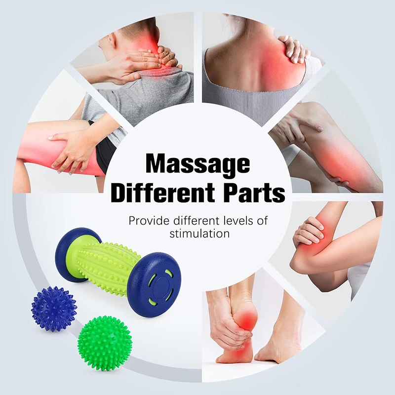 Foot Massage Ball Foot Ball Roller Massager Set For Plantar Fasciitis Mobility Back Foot Arch Pain Relief Arm Leg Muscle Relax