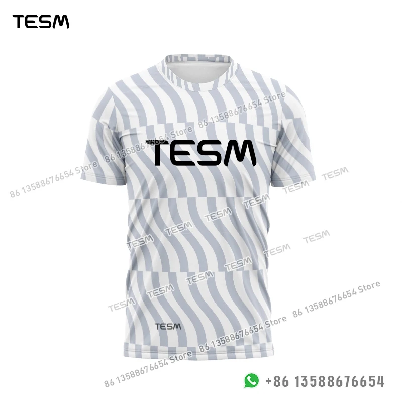TESM Parent-Child Sports T-Shirts Summer Breathable Short-Sleeved Men Sublimation Printed Jerseys Couple T-Shirts Party Tops