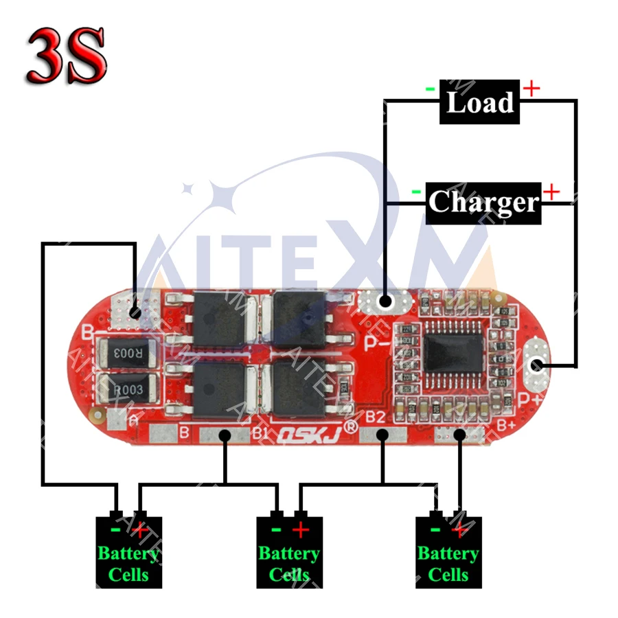 BMS 1S 2S 10A 3S 4S 5S 25A Bms 18650 Li-ion Lipo Lithium Battery Protection Circuit Board Module Pcb Pcm 18650 Lipo Bms Charger