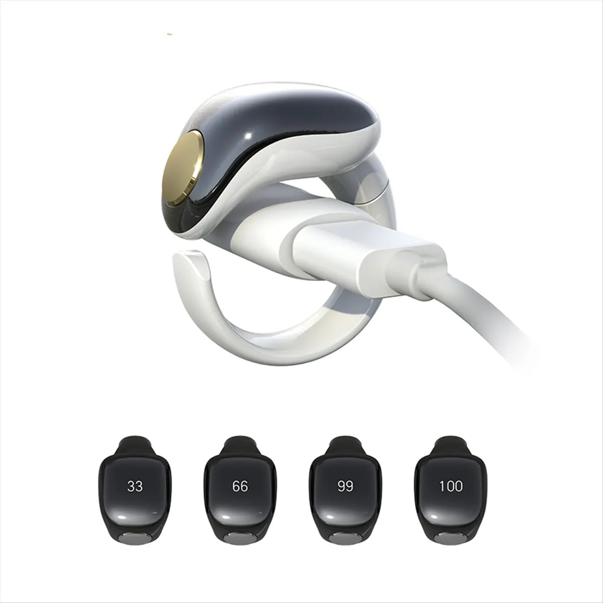 【Smart Accessories】 Smart Rings Tasbih Counter Rings Bluetooth Electronic Finger Counter APP Support Waterproof 4 Digit Finger C