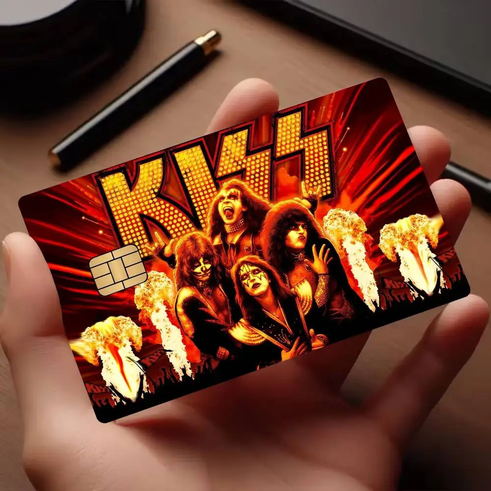 Rock Band Kiss Band Anime Front Cover Film Sticker Skin for Credit Debit Card Small Large Chip view 4