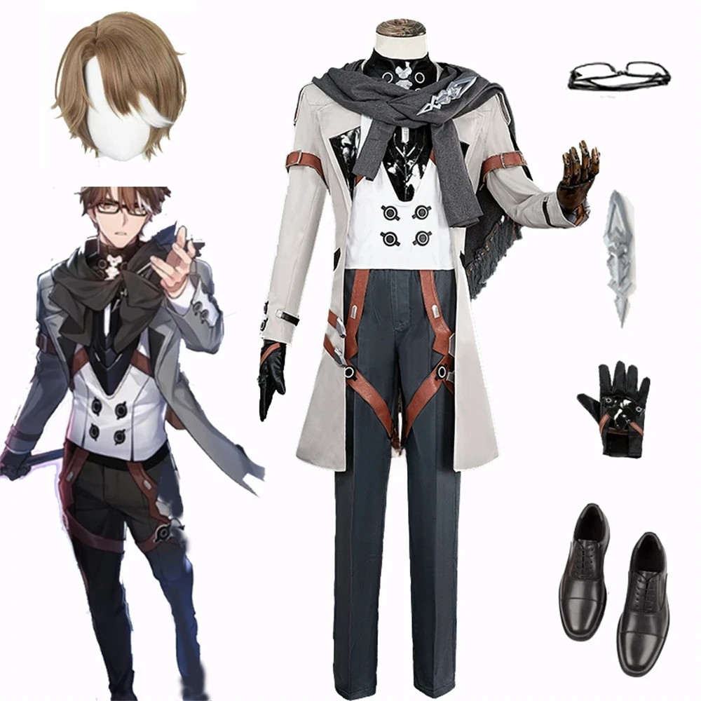 

Game Honkai Star Rail Walt Welt Yang Cosplay Costume Shoes Glasses Wig Anime In The Name of The World Uniform Men Party Outfit