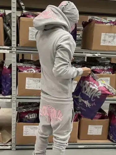 

Synaworld American Sle Street Хип-хоп Толстовка Спортивные штаны Y2K High Street Комплект из двух предметов Повседневные спортивные брюки с капюшоном Jaet