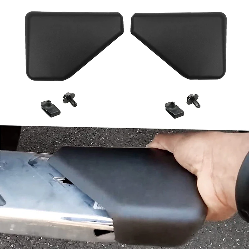 Black Car Rear Running Board End Cap Auto Accessories Plastic Fit For Ford F-150 F-250 2015 2016 2017 2018 2019 2020