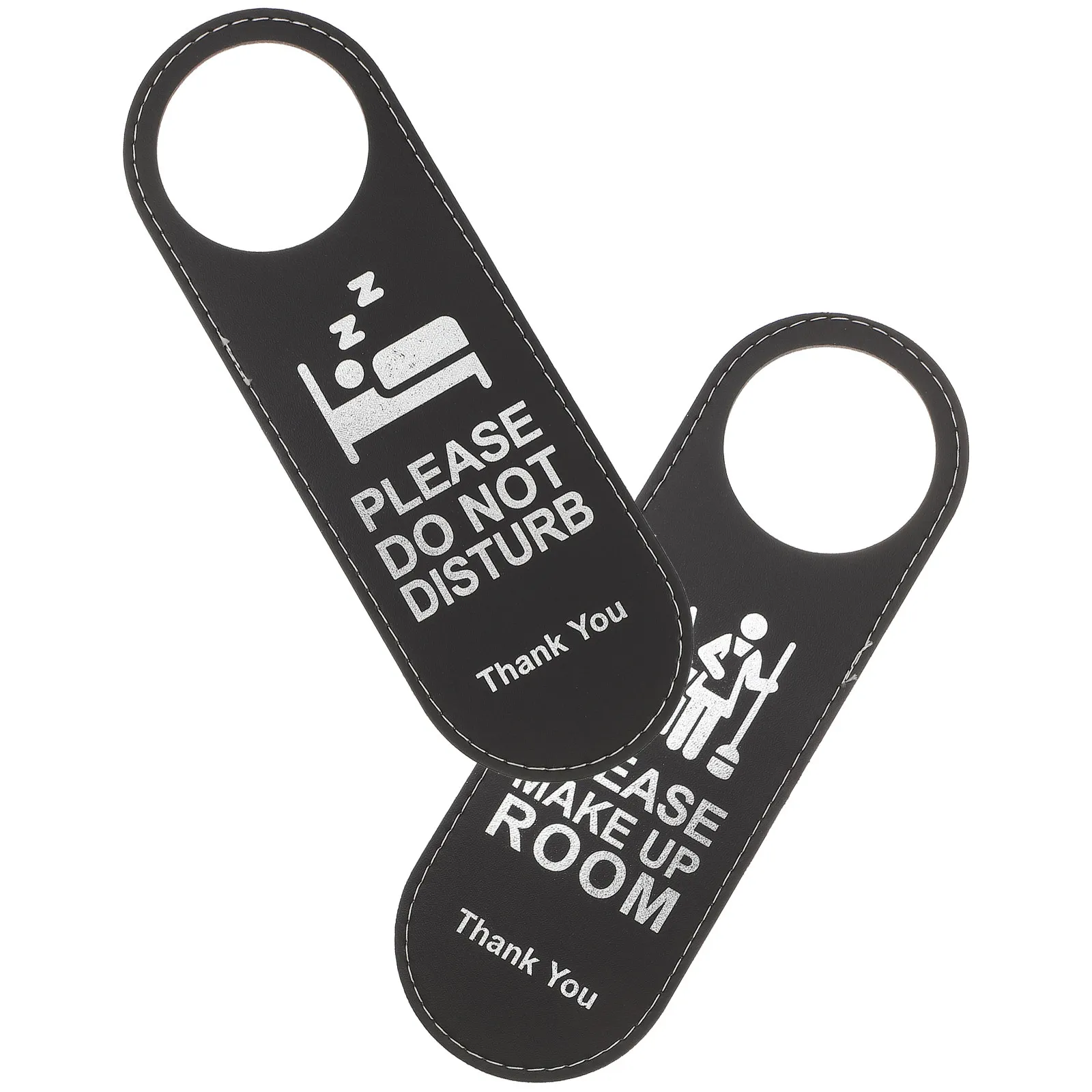 2Pcs Door Sign Double Side Hanging Make Up Room Do Not Disturb Hotel Sign Clear Notice Easy Hang Layaway Items Door