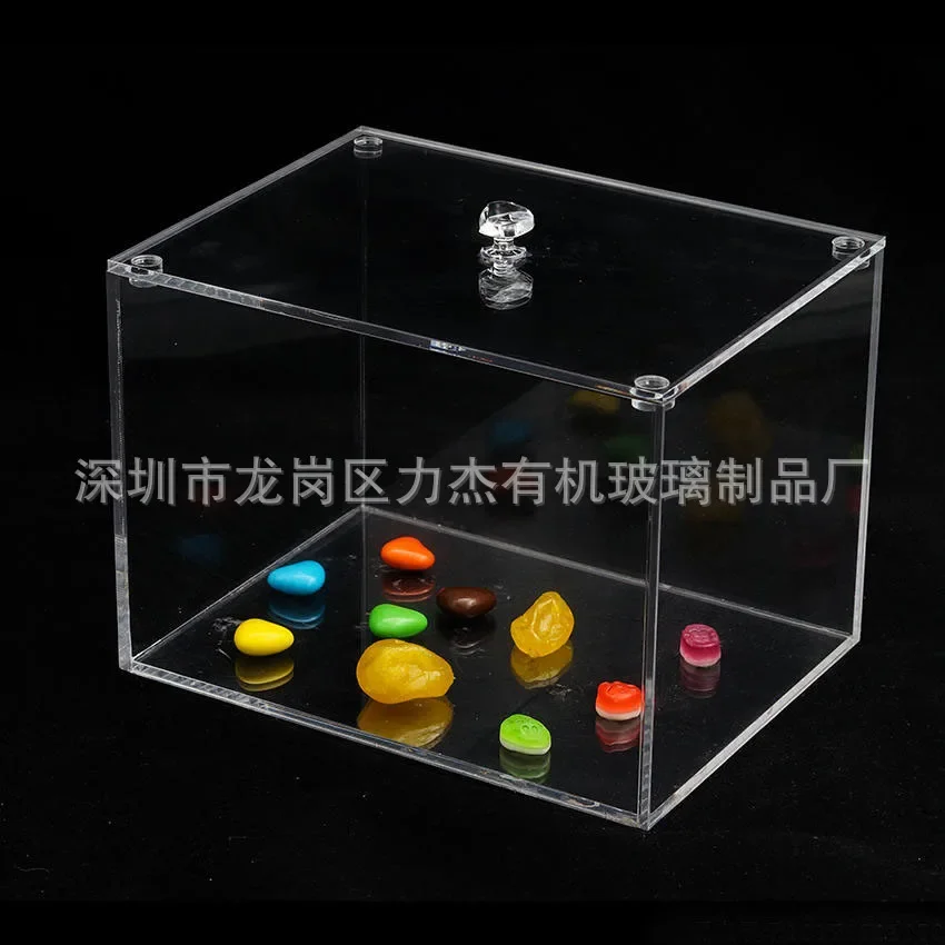 Plexiglass snack dried fruit box Acrylic supermarket candy storage box transparent bulk food display box