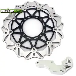 BIKINGBOY Front 320mm Brake Disc Disk Rotor + Bracket For Kawasaki KX250F 04 05 KX125 KX250 03-05 Suzuki RM-Z RMZ 250 2004-2006