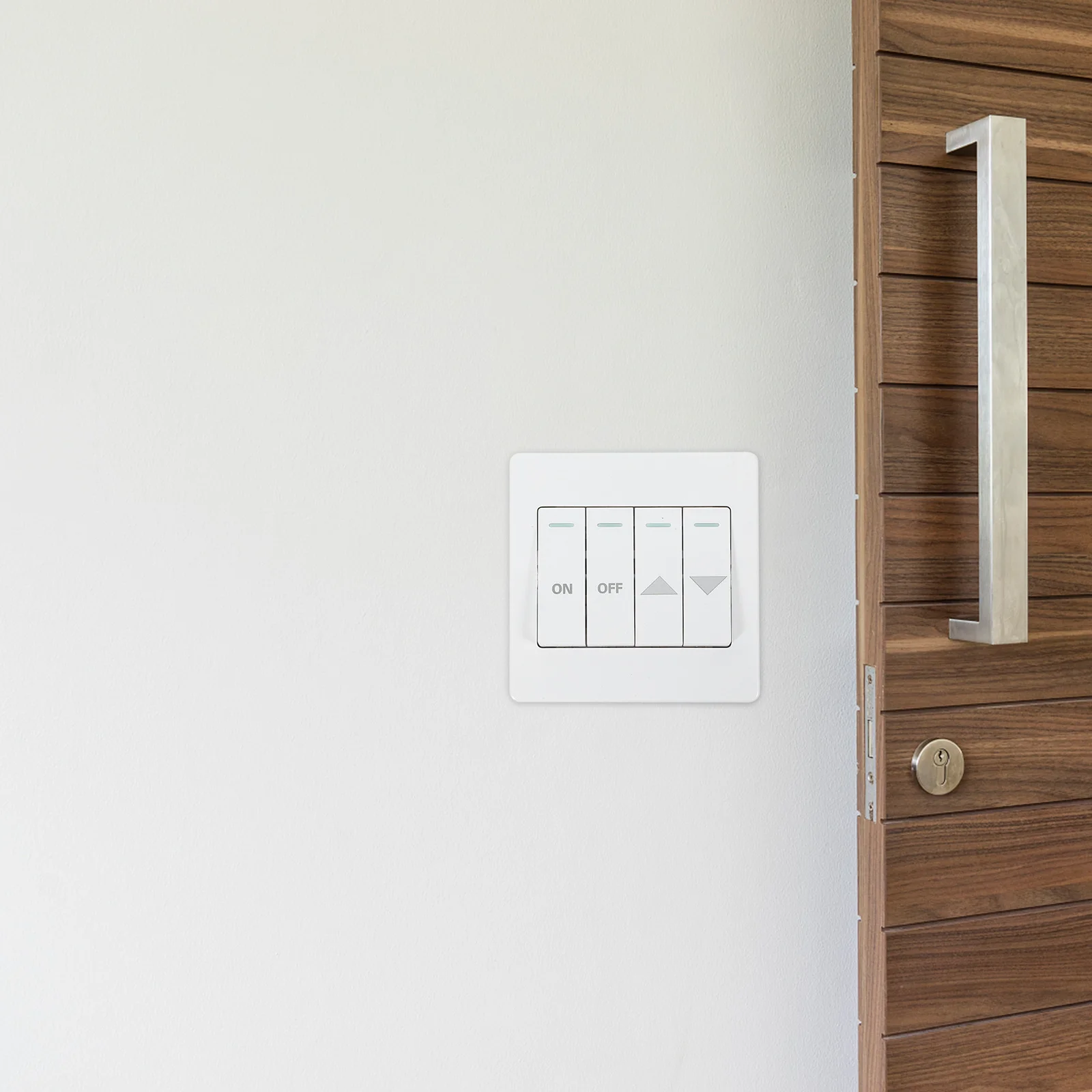 

Reset Switch Panel For Garage Door Opener 4-Button Wall Mount Universal Replacement Commercial Garage Accessory