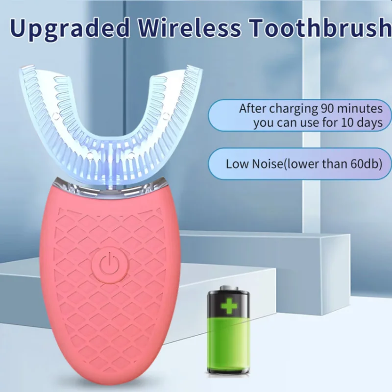 

Бытовая чистка полости рта, отбеливание пятен, звуковой автоматический U-образный силиконовый электрический инструмент для чистки зубных щеток для взрослых