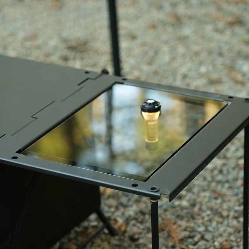 Outdoor camping tea drinking one unit glass panel, half unit tempered glass panel