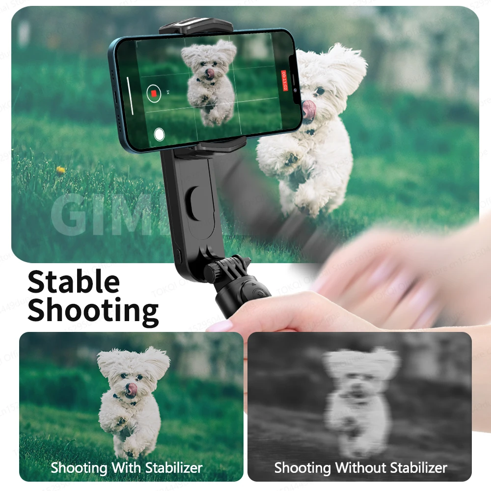 TOKQI يده مثبت أفقي ترايبود تمديد القطب Selfie عصا للهاتف المحمول مع ضوء ملء قابل للفصل ، وظيفة التحكم عن بعد