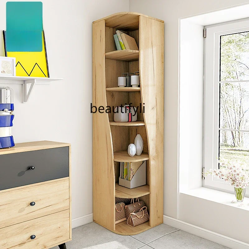 

Corner shelf Triangular display cabinet Corner storage High cabinet Integrated corner bookshelf