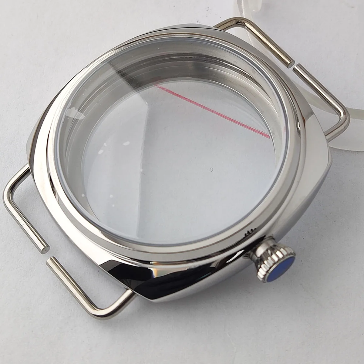 

45mm 316L Stainless steel Watch case Polished Back Clear Watch accessories suitable for ETA6497 ETA 8498 ST 3600 ST3621 Movement