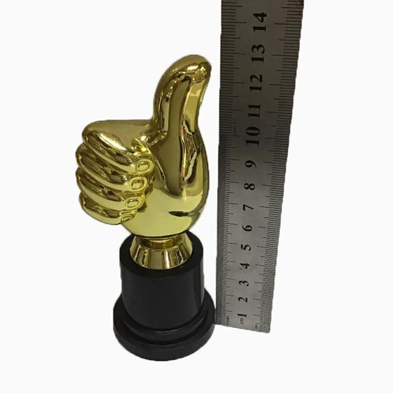 10PCS 5Inch Thumb Trophy Gold Trophy Cup For Sports Meeting Competitions Soccer Winner Team Awards Competition Parties