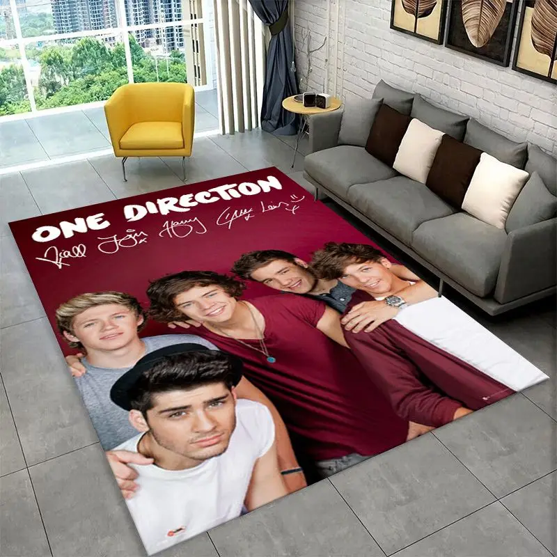Popular One D-Direction Singer 1D Non-Slip Area Rug for Living Room,Bedroom,Playroom,Carpet Floor Mat Home Decor Rug  Room