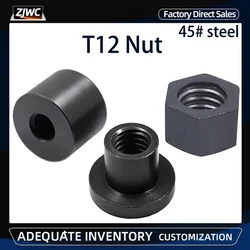 1pc T14*3 45#Steel Lead Screw Nut Trapezoid Screw Support Nut Round/Flange/Hexagon/Right/Left Thread For CNC PartS