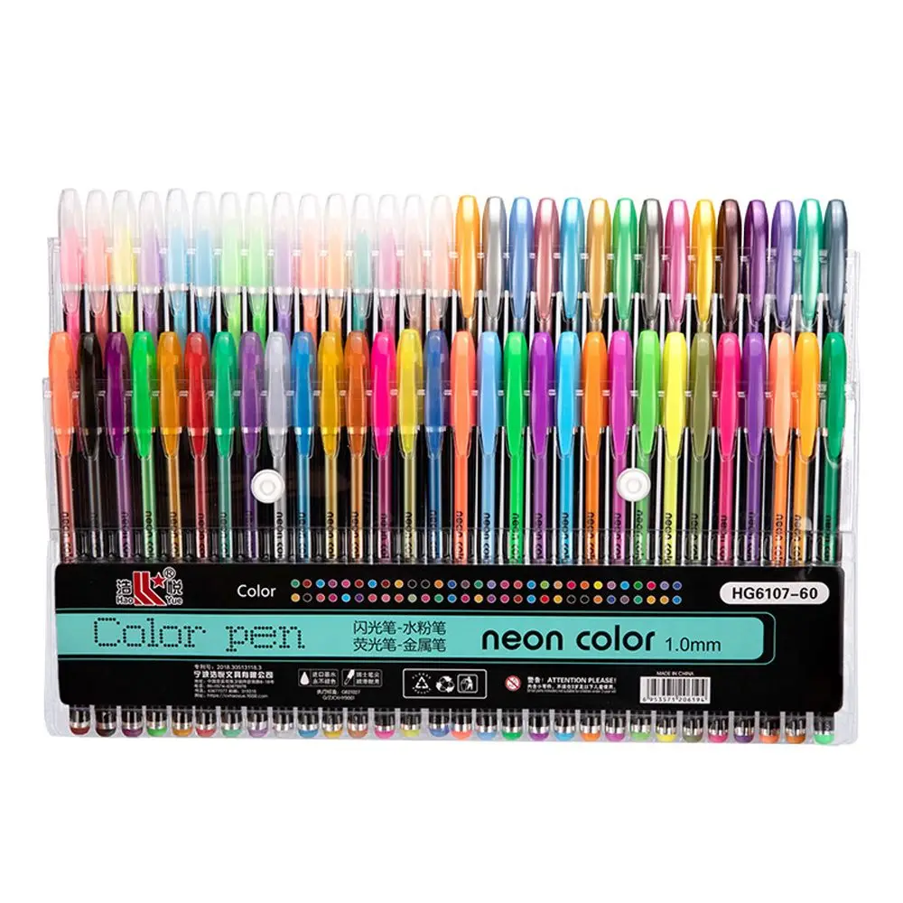 

Pen Scrapbook Album Journal Highlighter Office Fine Tip Markers Glitter Gel Pens Set Colored Signing Pen Drawing Color Pen