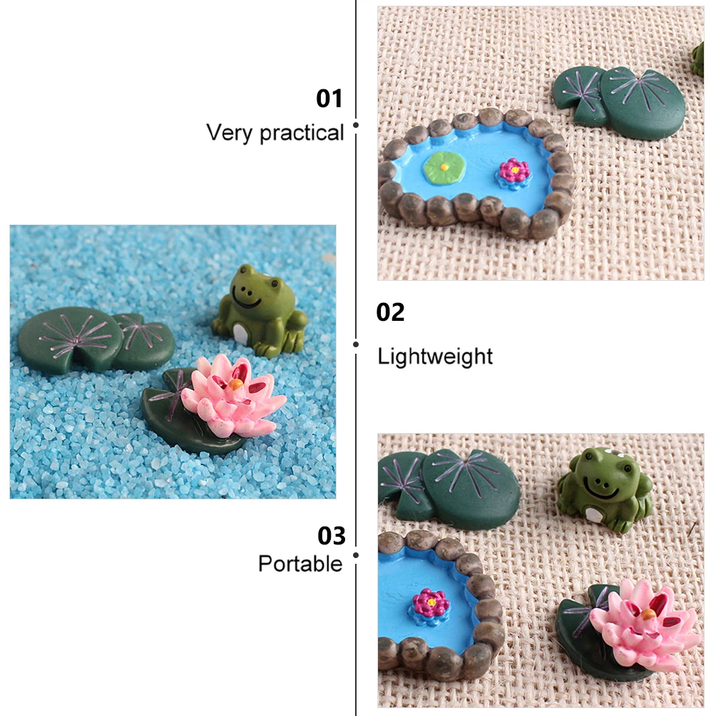 

20pcs Lotus Pond Decorations Resin Miniature Garden naments Fairy L scaping Tabletop Lawn Accessories Exquisite Craftsmanship