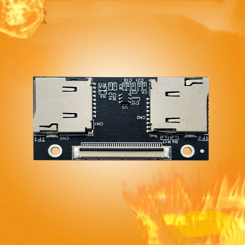 Dual TF Micro SD Card to CE Adapter Board, For Industrial PC, DVR, Dashboard, NAS, IPOD Compatible