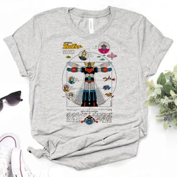 Camiseta Goldorak para mujer, camiseta japonesa Y2K, ropa harajuku de los años 2000 de diseñador para mujer