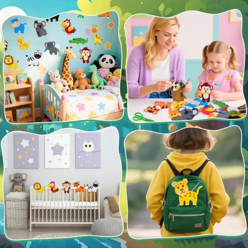 Bosdieren Knutselset Boswezens DIY Naaien Vilt Pluche Dieren Voor Kinderen Beginners Educatieve Naaiset Meisje Kunst Speelgoed