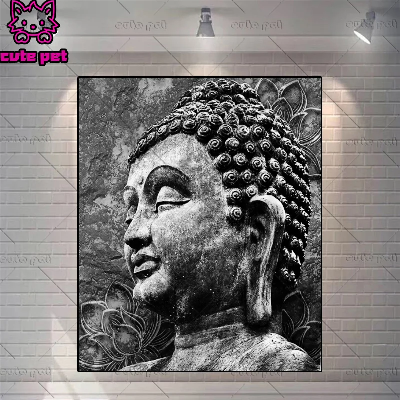 Diy puzzle Full square Round Drill Religious buddha Diamond Painting Cross Stitch Diamond Mosaic 5D Embroidery Painting Decor