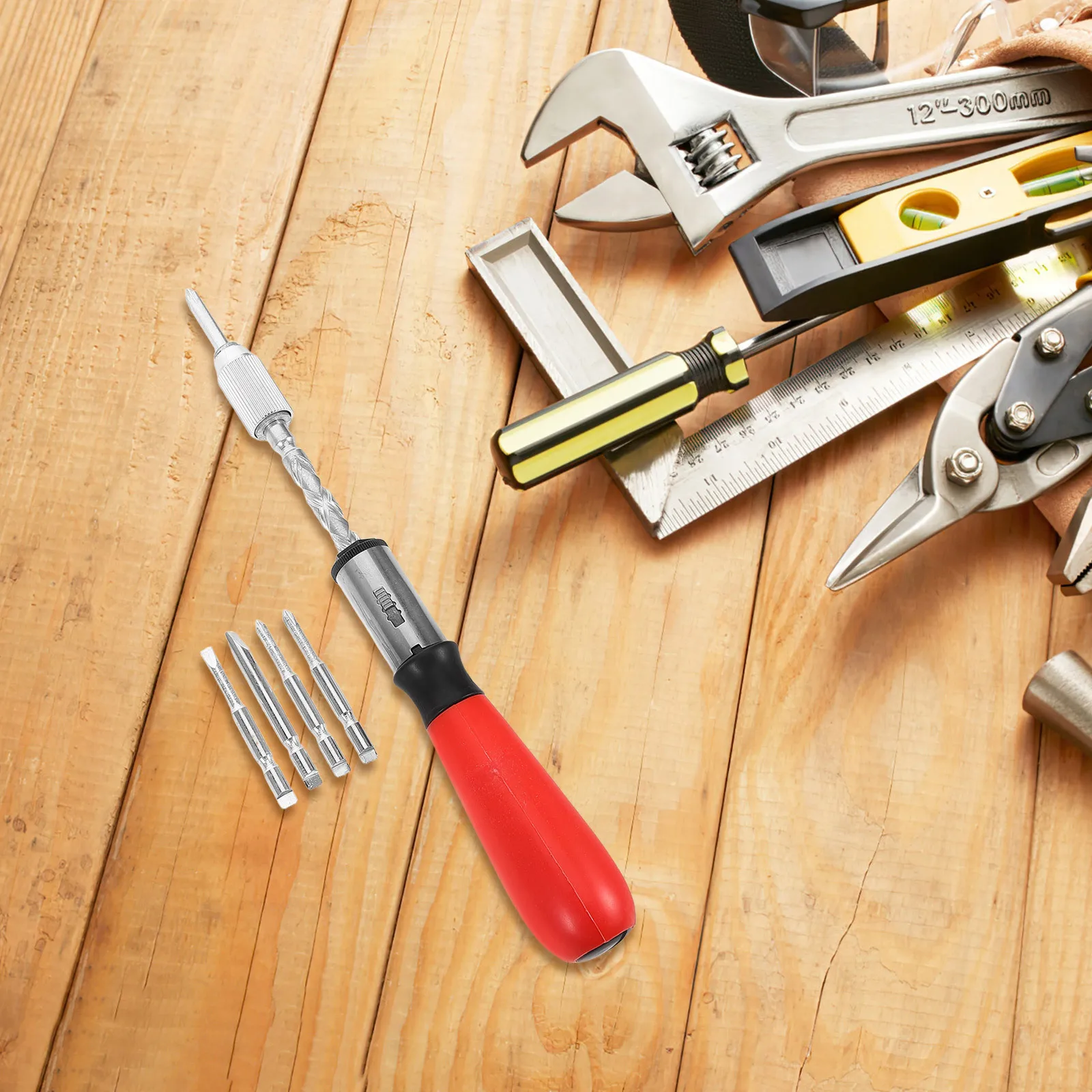 1 مجموعة مفك براغي بسقاطة عكسها شبه أوتوماتيكية يده بت سائق لإصلاح المنزل Diy بها بنفسك المحمولة الدقة أداة المساحات الضيقة