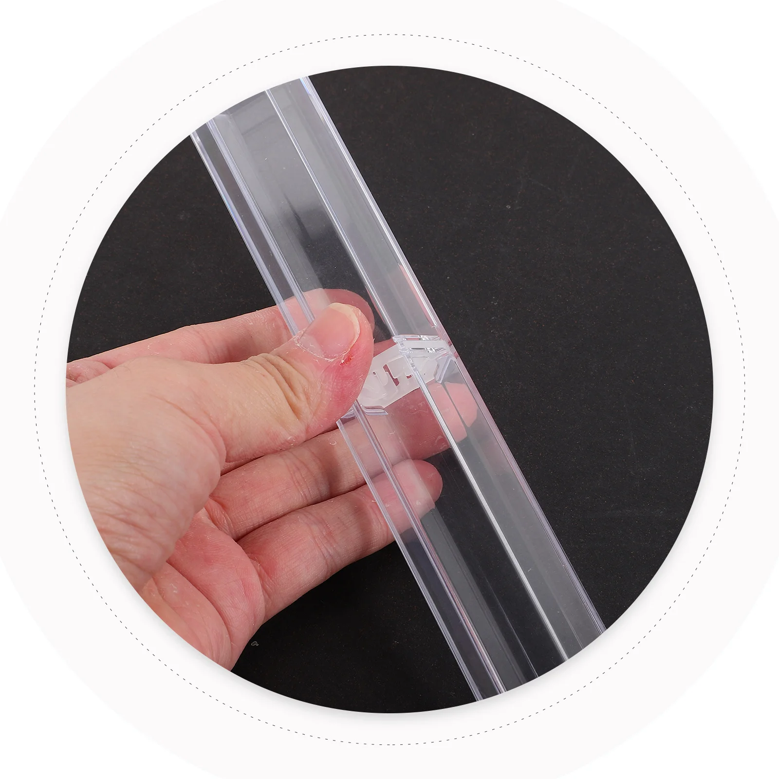 

10Pcs Plastic Pencil Box Transparent Pen Holder Compact Size for Easy Carrying Suitable Business Trip School Stationery Display