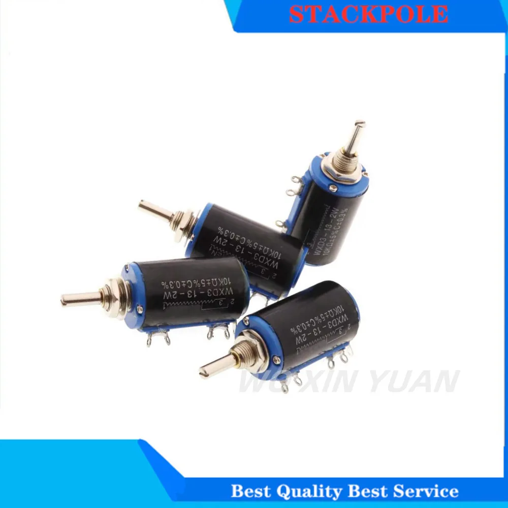 WXD3-13-2W Shaft Dia 100Ohm 1K 10K 100K 101 102 103 104 Ohm Rotary side Multiturn Potentiometer