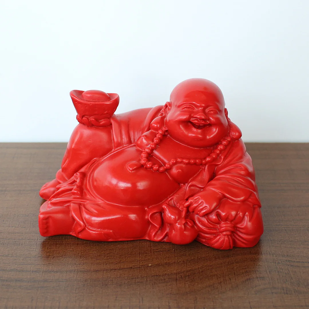 Vermilion sand foyer wine cabinet, Maitreya laughing  hall, Buddha statue car interior decoration  protect oneself