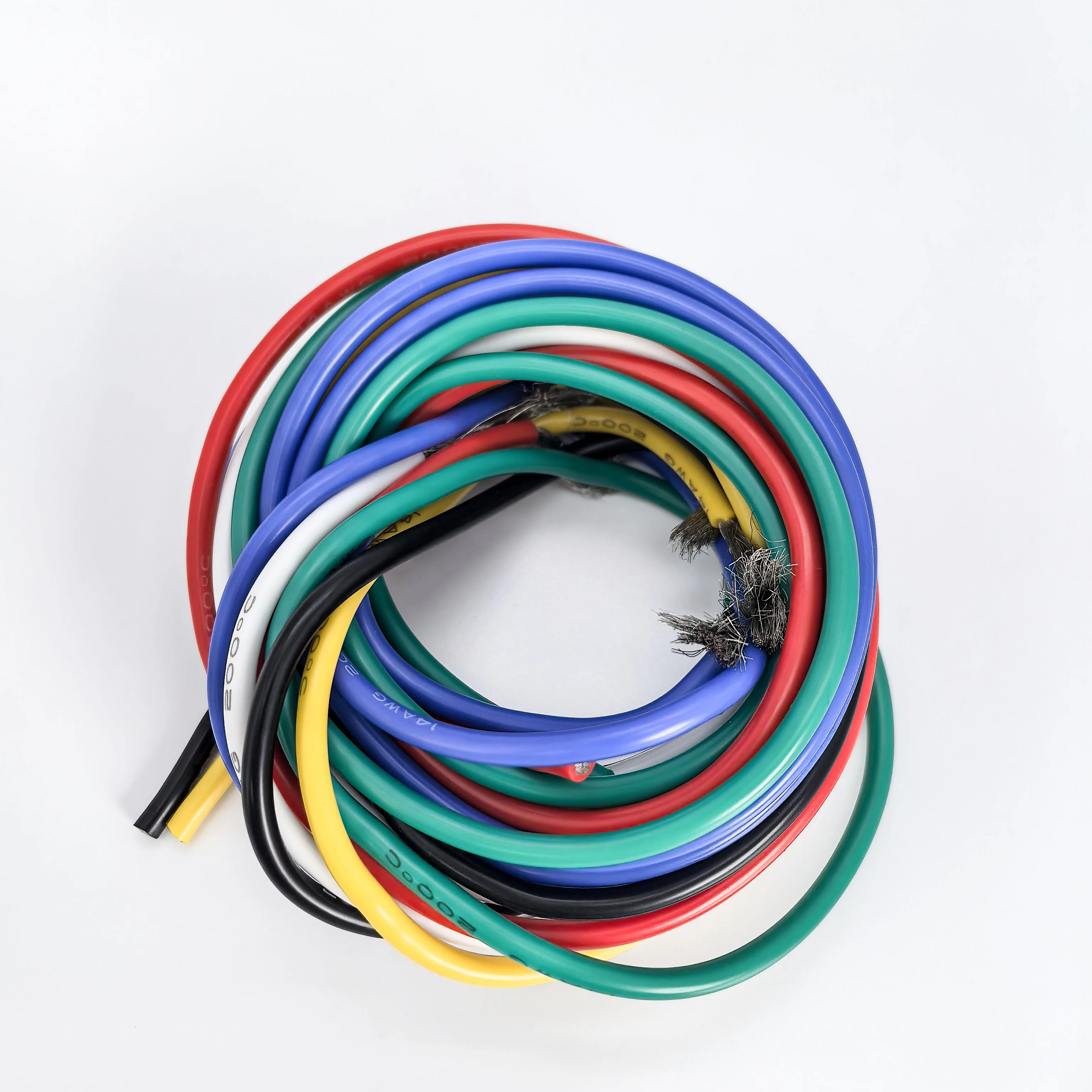 Kit de cables de conexión de cobre estañado trenzado, 6 colores, calibre 16-18-20-22-24-26-28-30, rojo, negro, amarillo, azul, verde y blanco