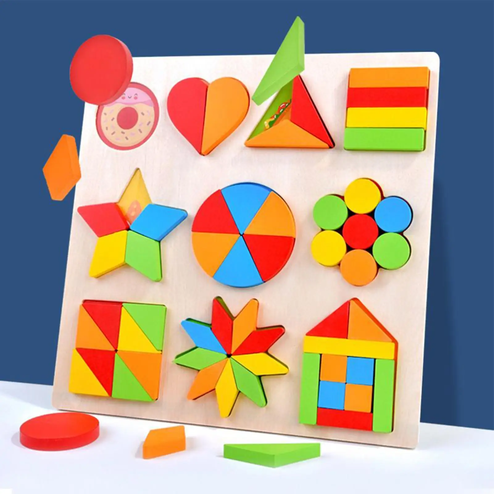 Puzzle pour bébés, jeux d'activités géométriques pour l'apprentissage, le développement, l'éducation préscolaire, les jardins d'enfants et les garçons