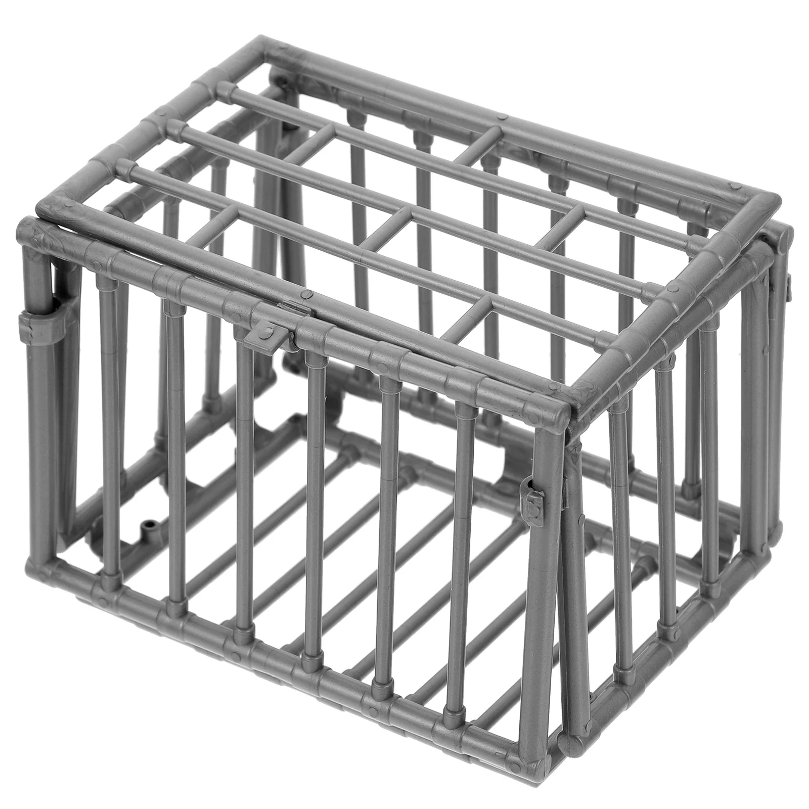 

2 Pcs Miniature Plastic Cage Beast Fence Model Decorative Storage House Toy Accessory Craft Kit Lightweight Pet Mini