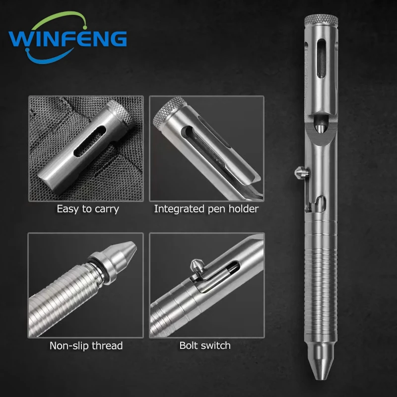 Creative Metal Self-Defense Tactical Pen Business Signature Ballpoint Pen Personal Security Equipment Emergency Grass Breaker