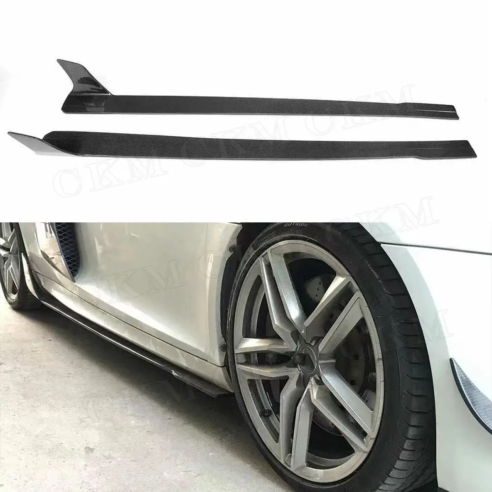 

Carbon Fiber Material Car Side Skirts Bumper Guard Accessories For Audi R8 2008-2015 Side Skirt Rocker Panel Body Kits