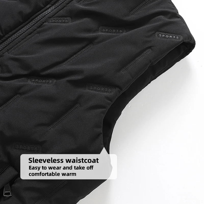 Nieuwe Lamswol Heren Vesten Dons Katoenen Mouwloze Jas Herfst Winter Verdikte Jassen Met Toegevoegde Fleece Plus Size 10XL 9XL 8XL