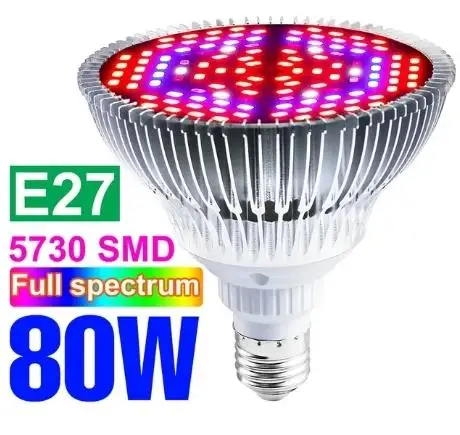 Nice 85-265V LED Full-spectrum Plant Growth Bulb E27 Plant Lamp LED Lamp Indoor Flower Seed Hydroponic Growth Lamp