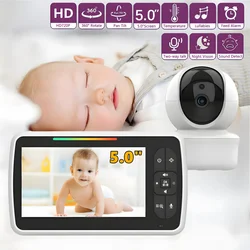 5 Inch Baby Monitor with Camera 360° Pan-Tilt 1000ft Mother Kids Children's Came Portable Video Nanny Baby Items Free Shipping