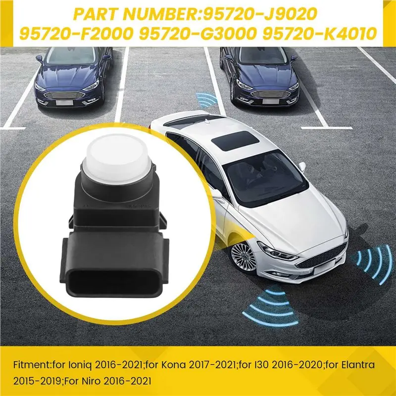 4X Radar PDC Parking Sensor 95720-F2000 95720-G3000 For Hyundai Elantra Kona Ioniq I30 Kia Niro 2016-2021 95720-K4010