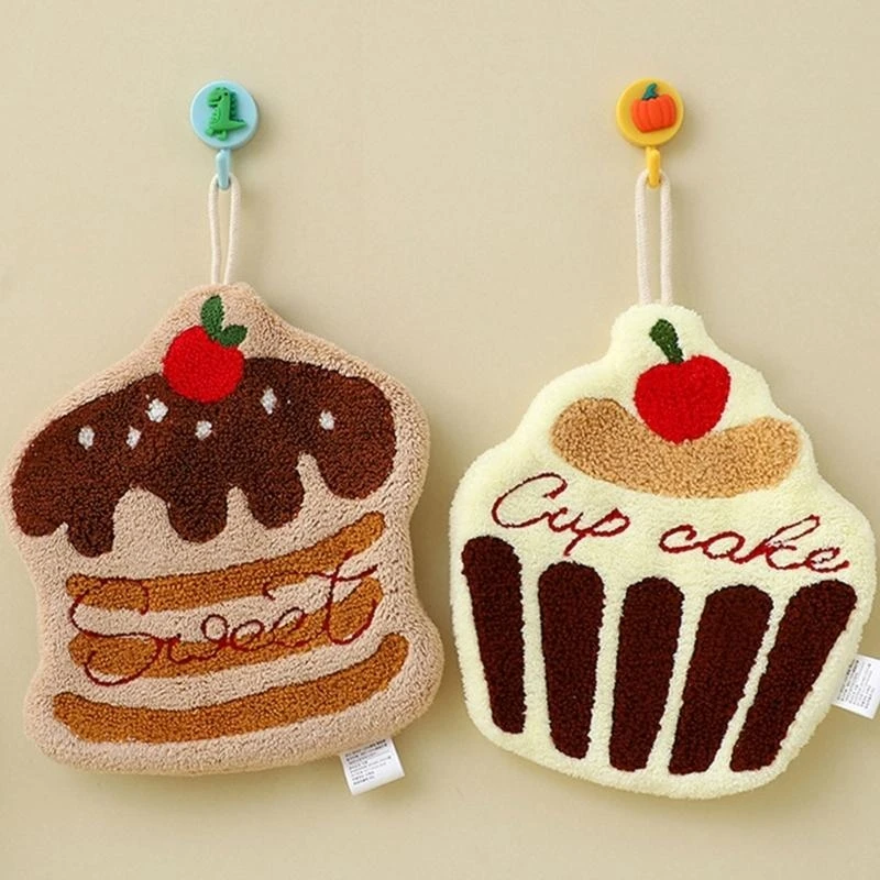 

Child Friendly Cake Hand Towel Cloth for Quick and Convenient Bathrooms Use .Q0KF