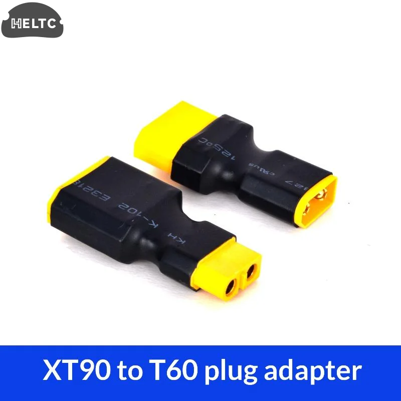 2Pcs XT60 to XT90 Adapter Connector Set Multifunctional Male Female Conversion for RC Drone Boat Car Battery Quick Swap