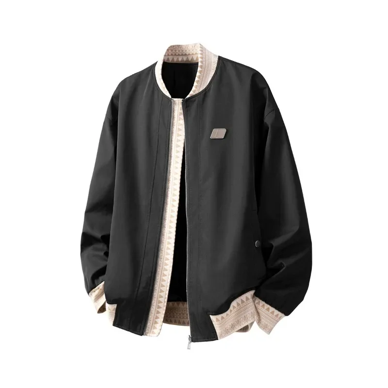 

2025 2025 Vintage Patchwork Jacket Embroidered Letter Design Pilot Jacket Leisure Sports Outdoor Zipper Jackets