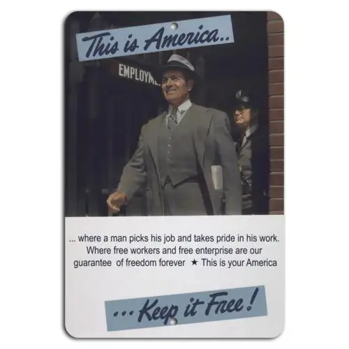 Celebrate Freedom: Pick Your Job, Keep America Free!-Aluminum-tin sign