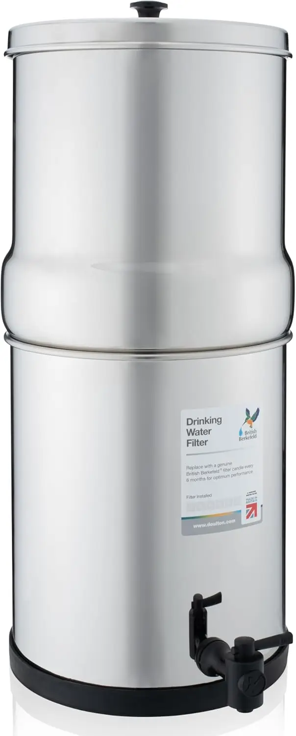 British Berkefeld Doulton W9361138 Stainless Steel Gravity Water Filter System with 2 x Ultra Sterasyl Ceramic Filter