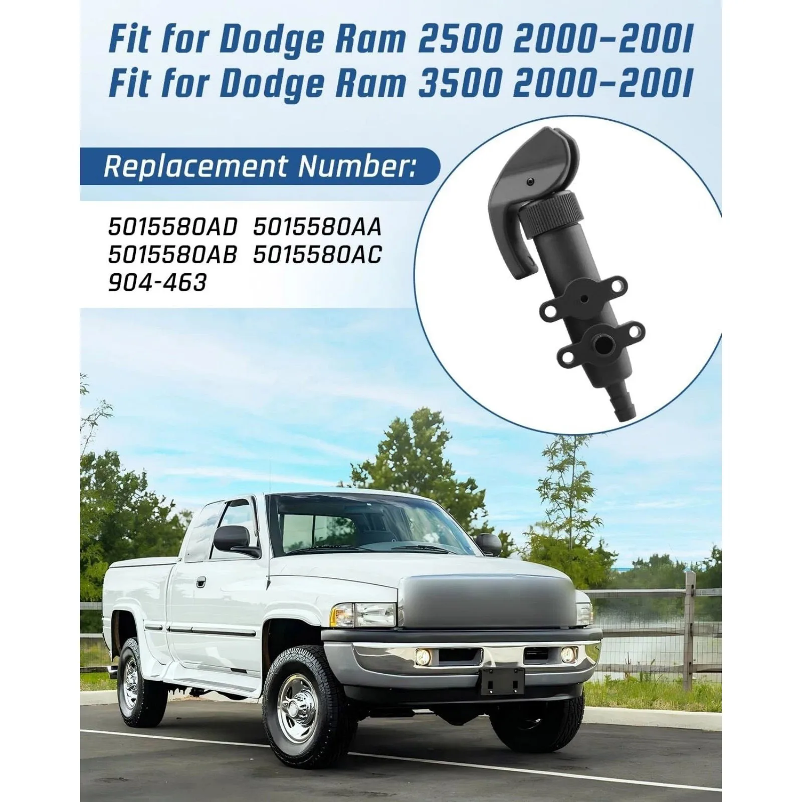 

Fuel Filter Kit 904-463 5015580AD with Drain Valve O-Rings Screws Replacement for Dodge Ram 2500 3500 5.9L Cummins 2000-2001