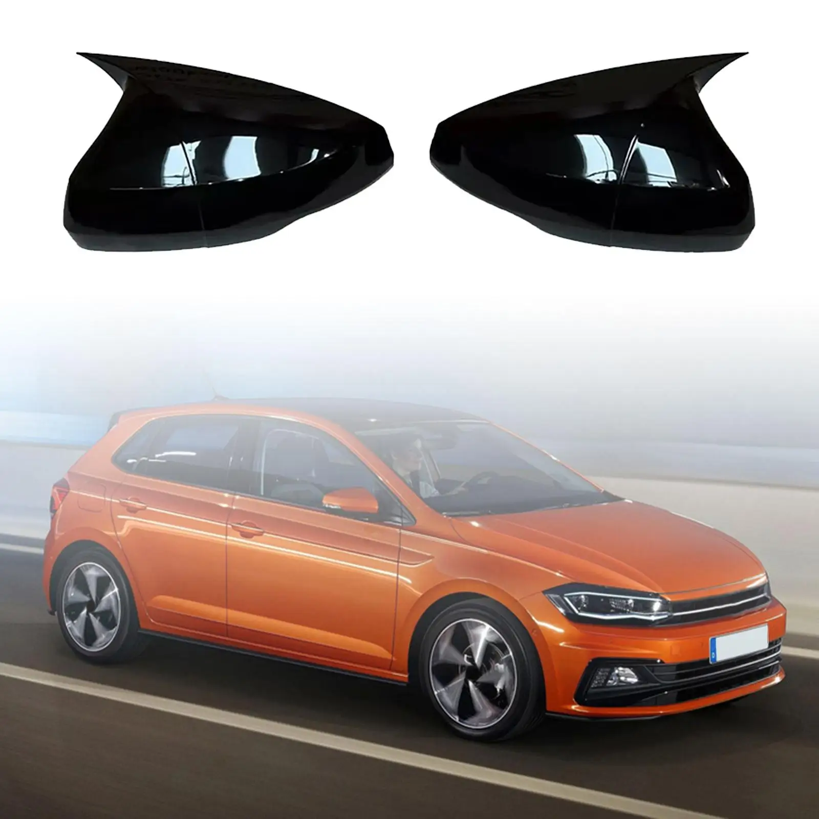 2 Pieces Car Side Mirror Covers 2G0857537 for Volkswagen Polo MK6